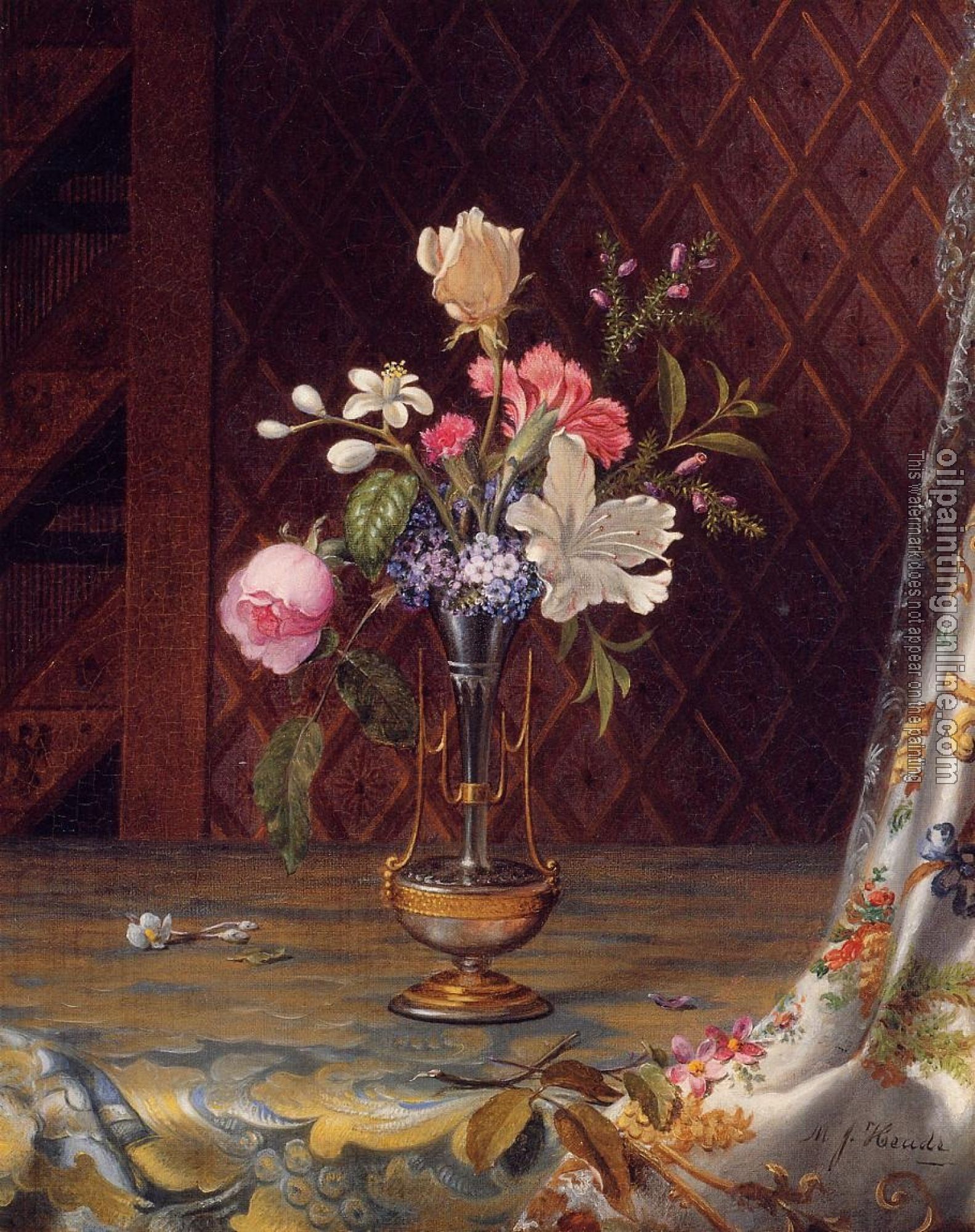 Heade, Martin Johnson - Vase of Mixed Flowers